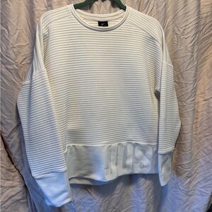 Nike Dri-FIT White Ribbed Top